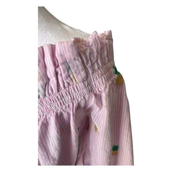 Kate Spade Pineapple Off Shoulder Mini Dress Pink Striped Size Small - Picture 4 of 8